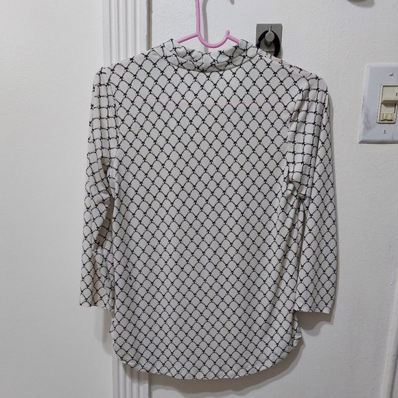 Charter Club Petite Lattice Pleated V-Neck Top Created for Macy's - Picture 7 of 11